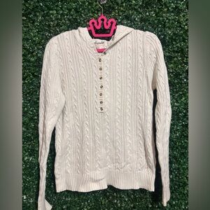 Aeropostale Y2K Cable Knit sweater with hood!